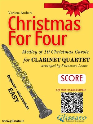 cover image of Clarinet Quartet Score "Christmas for four" Medley